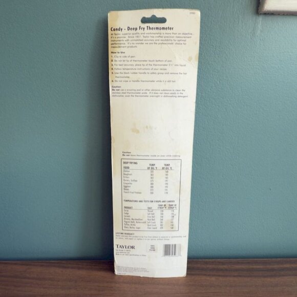 Taylor Classic Candy-Deep Fry Thermometer Stainless Steel Insulated Handle - Picture 5 of 8